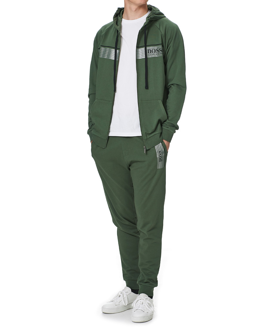 Herren | Pullover | BOSS BLACK | BOSS Authentic Full Zip Hoodie Green