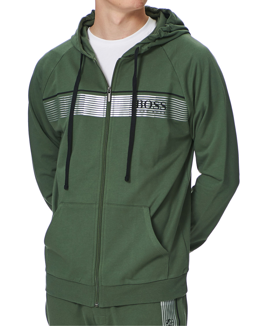 Herren | Pullover | BOSS BLACK | BOSS Authentic Full Zip Hoodie Green