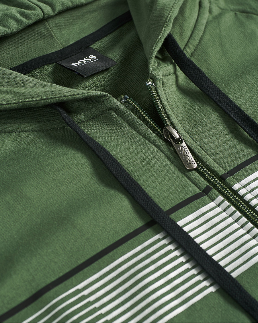 Herren | Pullover | BOSS BLACK | BOSS Authentic Full Zip Hoodie Green