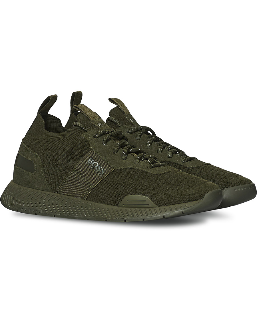 Herren | BOSS Titanium Running Sneaker Dark Green | BOSS BLACK | BOSS Titanium Running Sneaker Dark Green