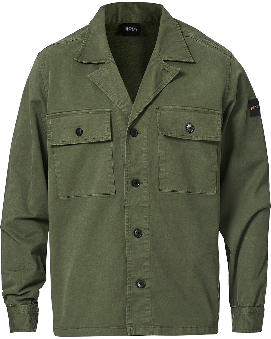 Herren | Hemden | BOSS ORANGE | BOSS Casual Leasy Pocket Overshirt Open Green
