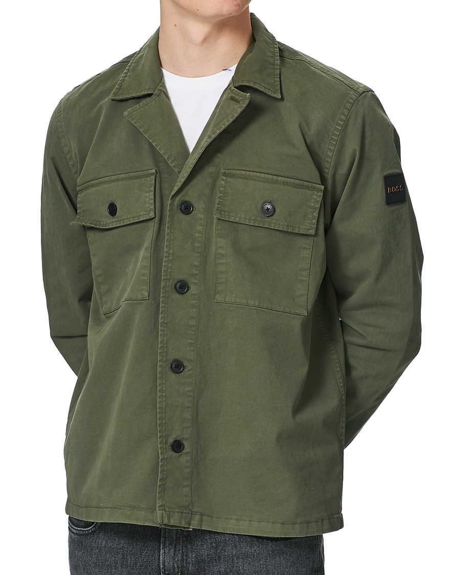 Herren | Hemden | BOSS ORANGE | BOSS Casual Leasy Pocket Overshirt Open Green