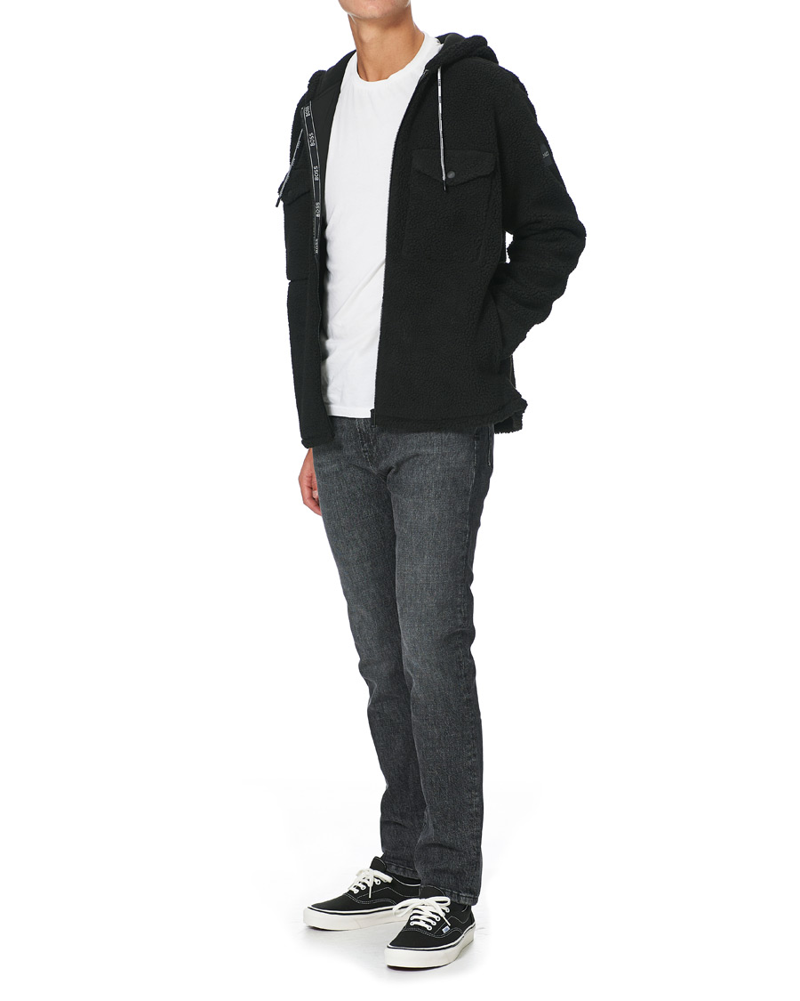 Herren | Pullover | BOSS ORANGE | BOSS Casual Lovel Teddy Full Zip Hoodie Black
