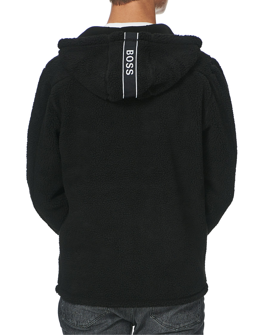 Herren | Pullover | BOSS ORANGE | BOSS Casual Lovel Teddy Full Zip Hoodie Black