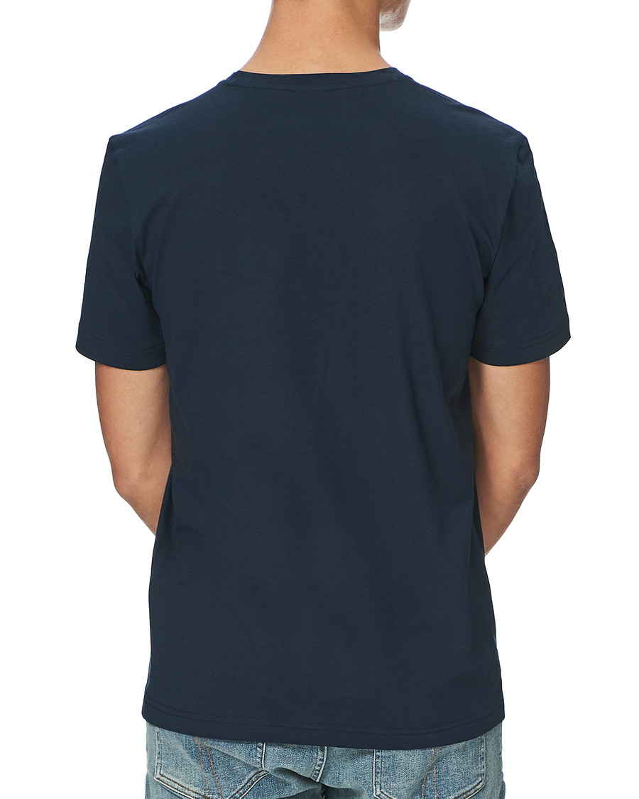 Herren | T-Shirts | BOSS GREEN | BOSS Athleisure Velour Logo Crew Neck Tee Navy