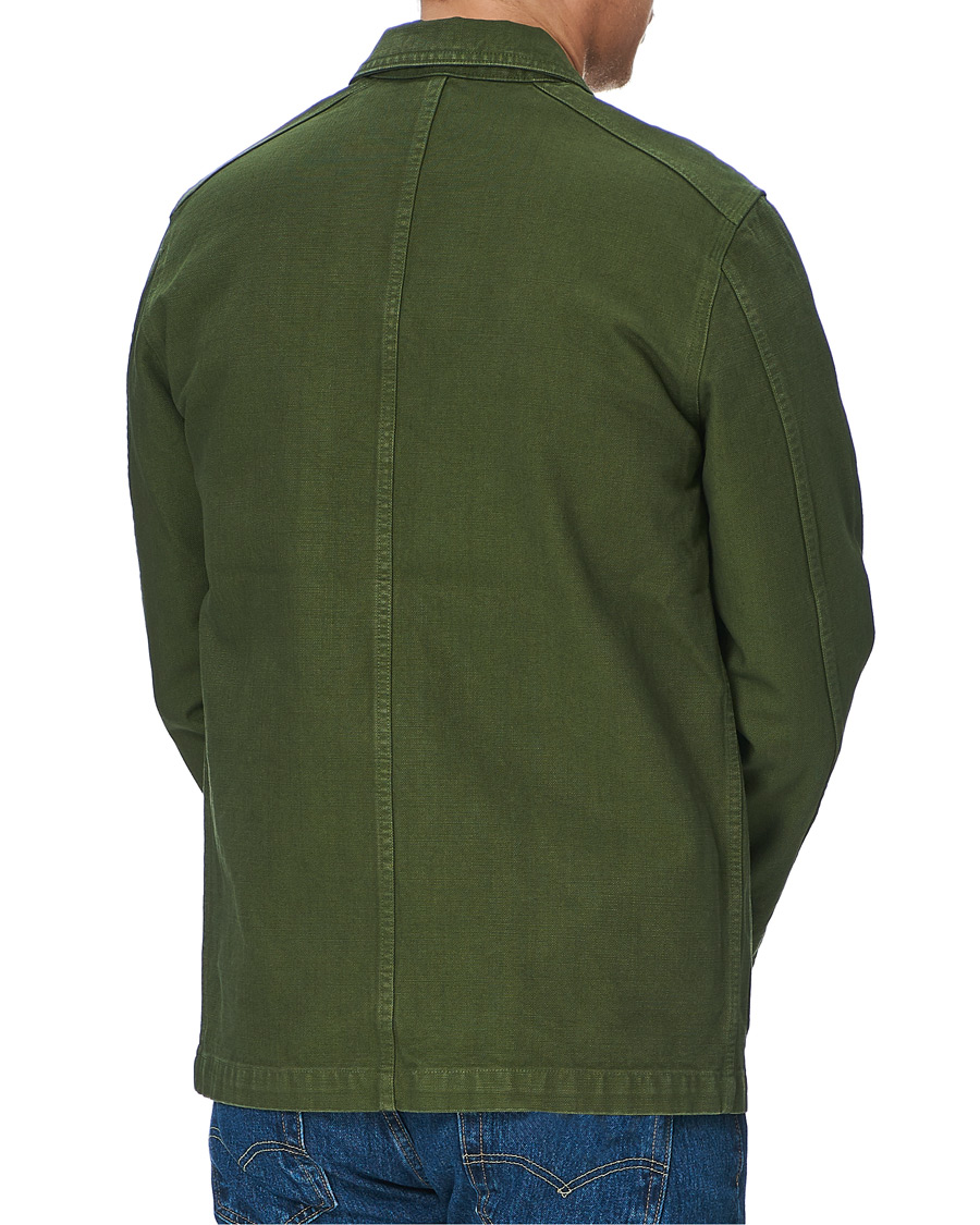 Herren | Jacken | Drake's | Cotton Canvas Five Pocket Chore Jacket Green