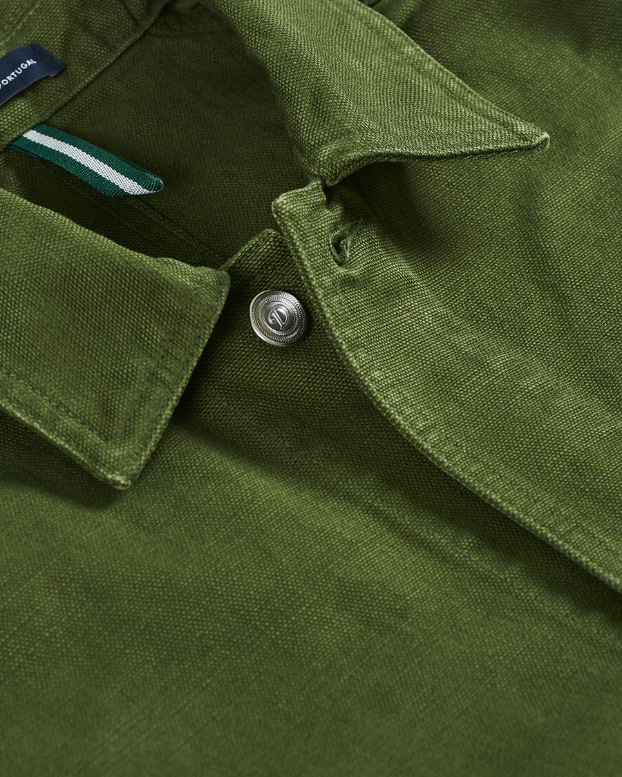 Herren | Jacken | Drake's | Cotton Canvas Five Pocket Chore Jacket Green