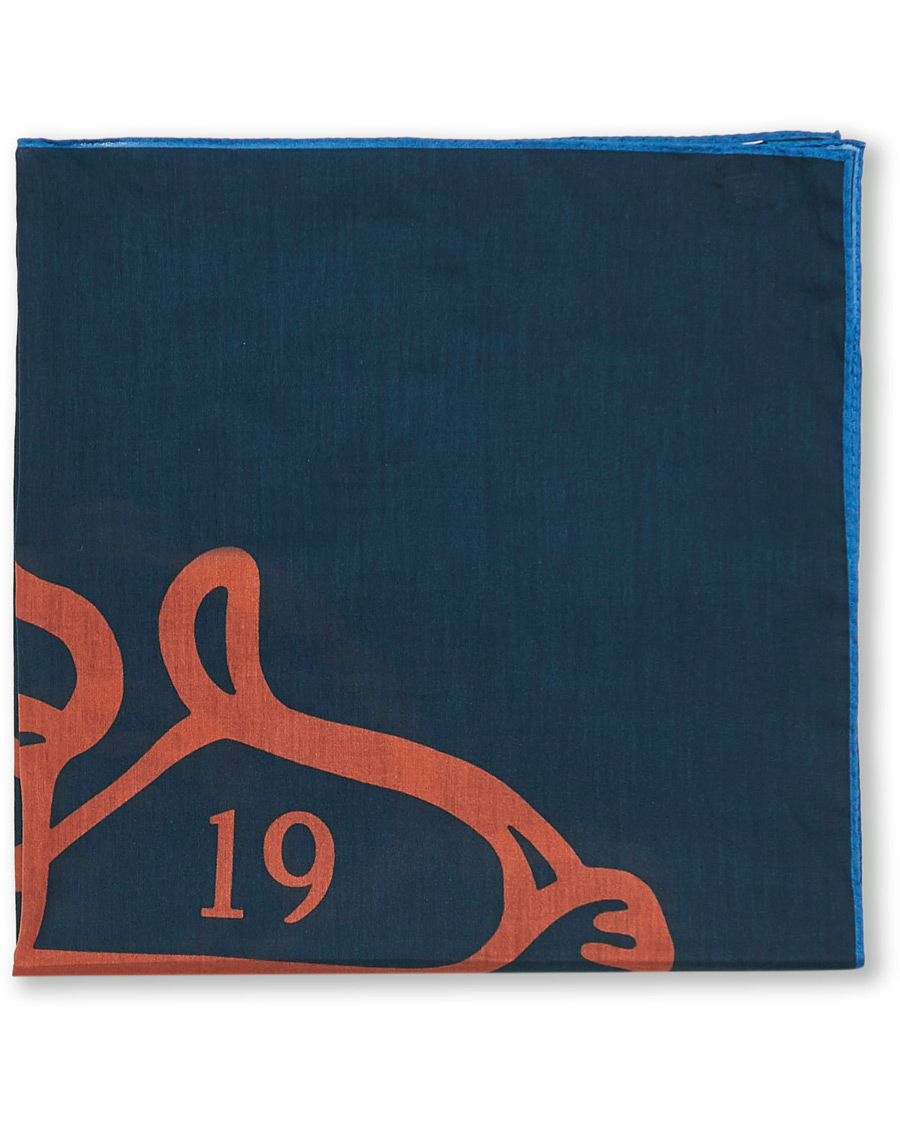 Herren | Drake's Archer Printed Cotton Bandana Navy | Drake's | Archer Printed Cotton Bandana Navy