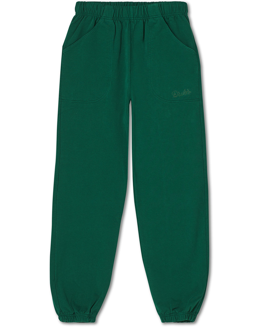 Herren | Hosen | Drake's | Cotton Jogging Bottoms Green