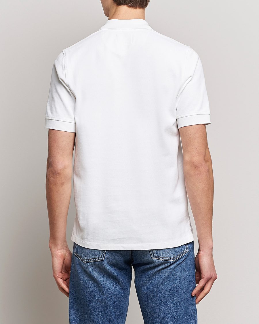 Herren | Poloshirts | Drake's | Short Sleeve Pique Polo White
