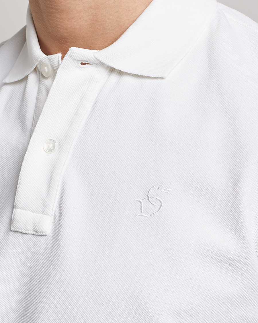 Herren | Poloshirts | Drake's | Short Sleeve Pique Polo White