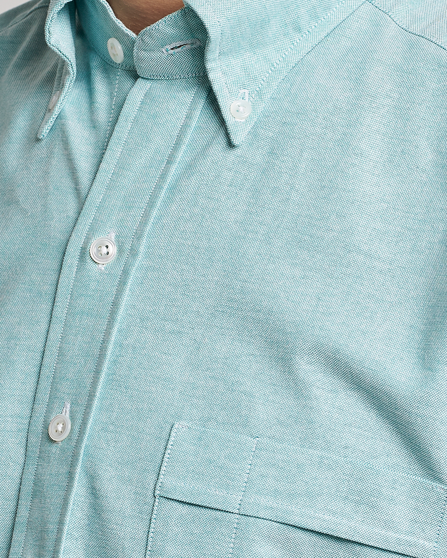 Herren | Hemden | Drake's | Button Down Oxford Shirt Light Green