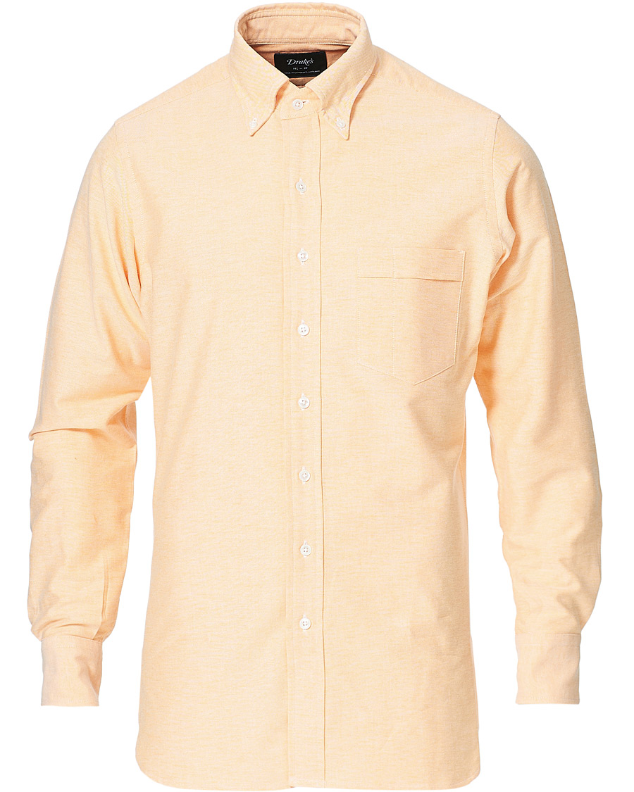 Herren | Drake's | Drake's | Button Down Oxford Shirt Orange