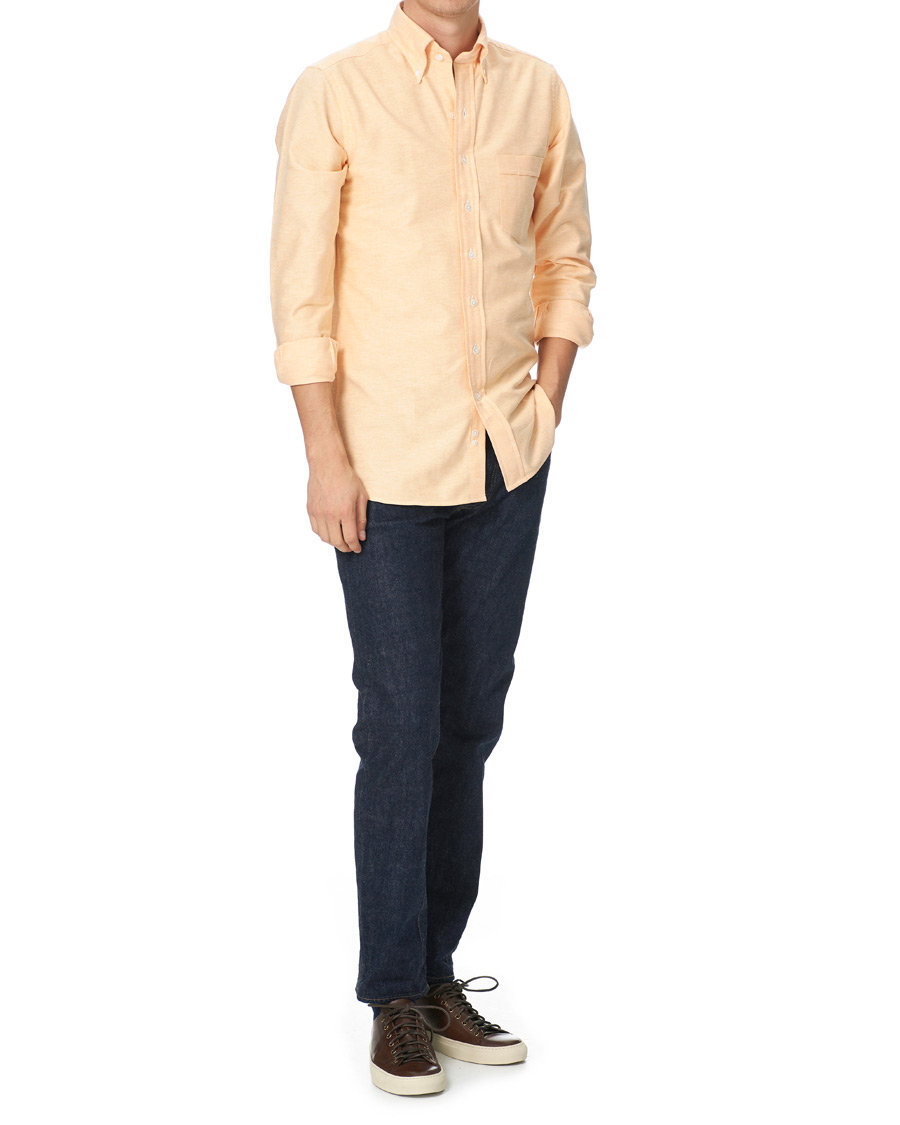 Herren | Hemden | Drake's | Button Down Oxford Shirt Orange