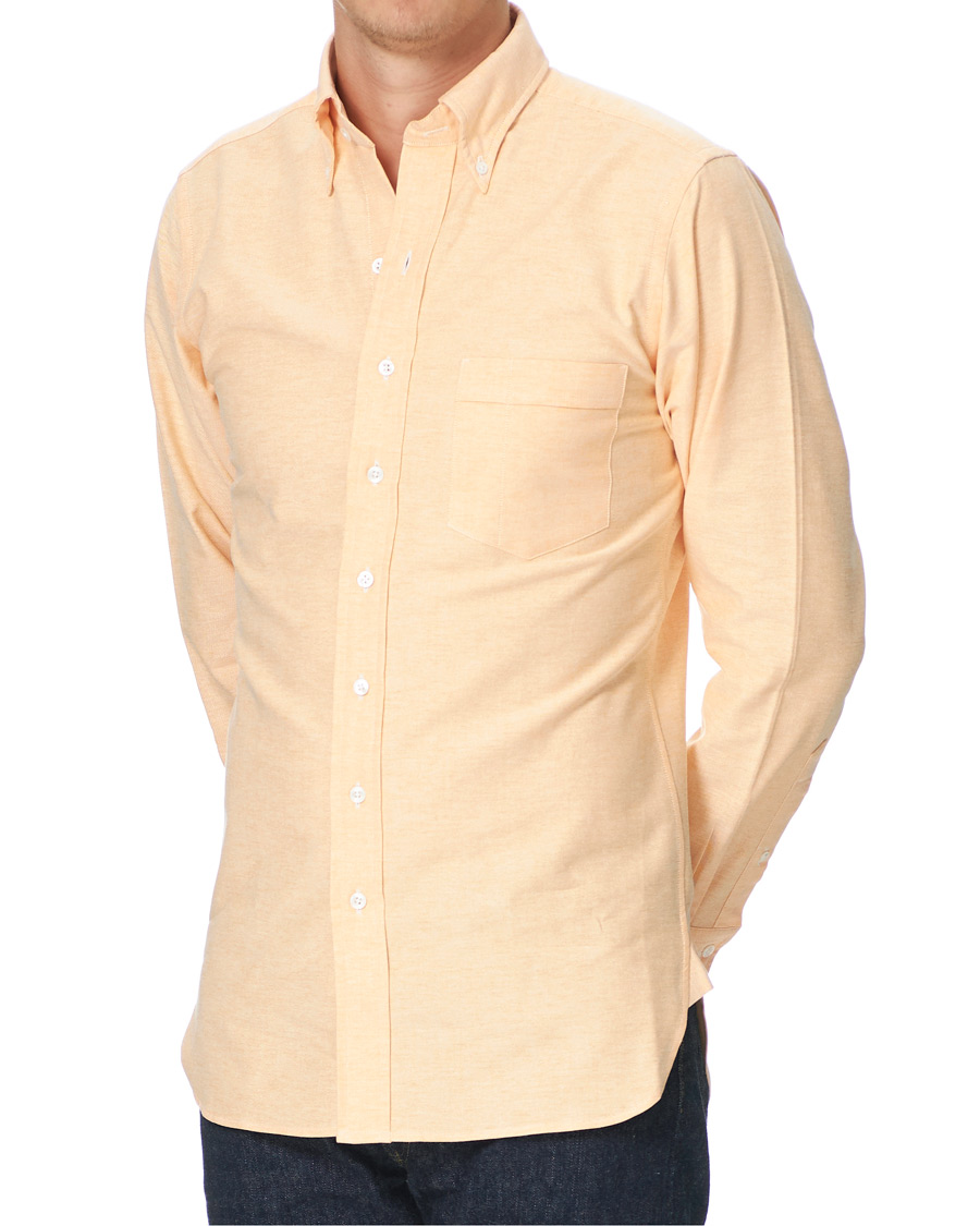 Herren | Hemden | Drake's | Button Down Oxford Shirt Orange
