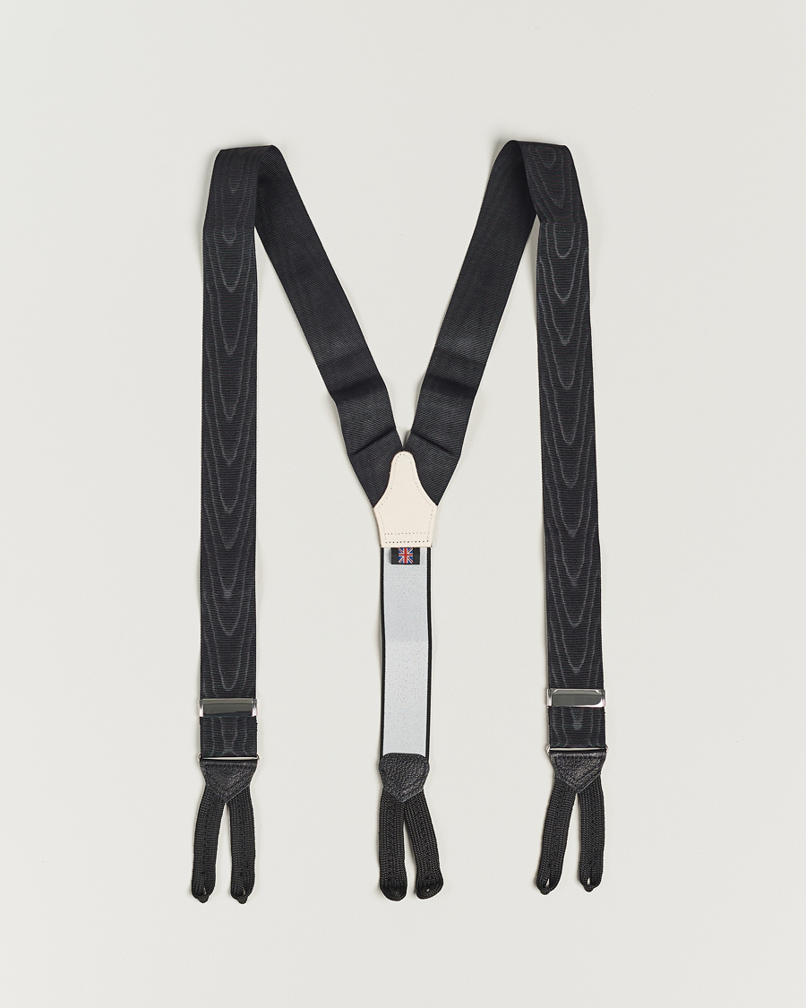 Herren | Hosenträger | Albert Thurston | Moiré Braces 40mm Black