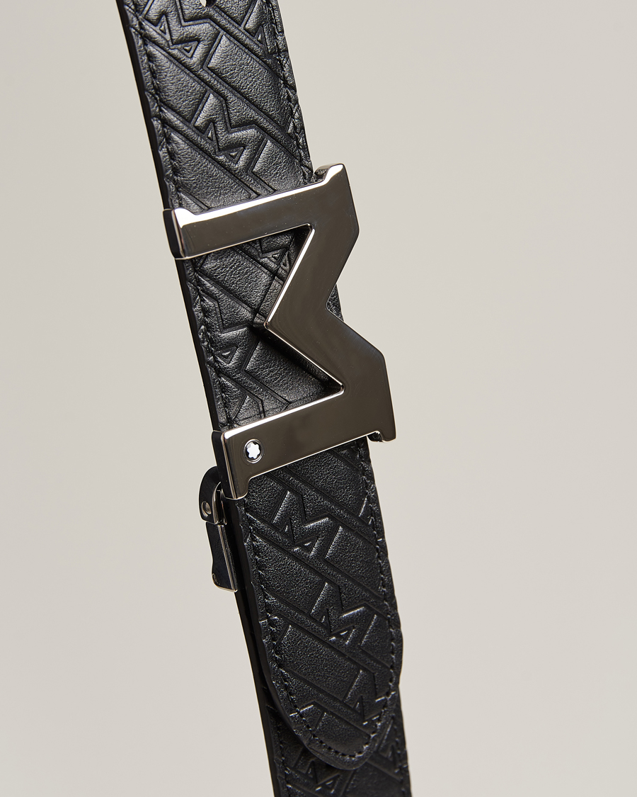 Herren | Montblanc Reversible Belt 35mm Ultra Black/Blue | Montblanc | Reversible Belt 35mm Ultra Black/Blue