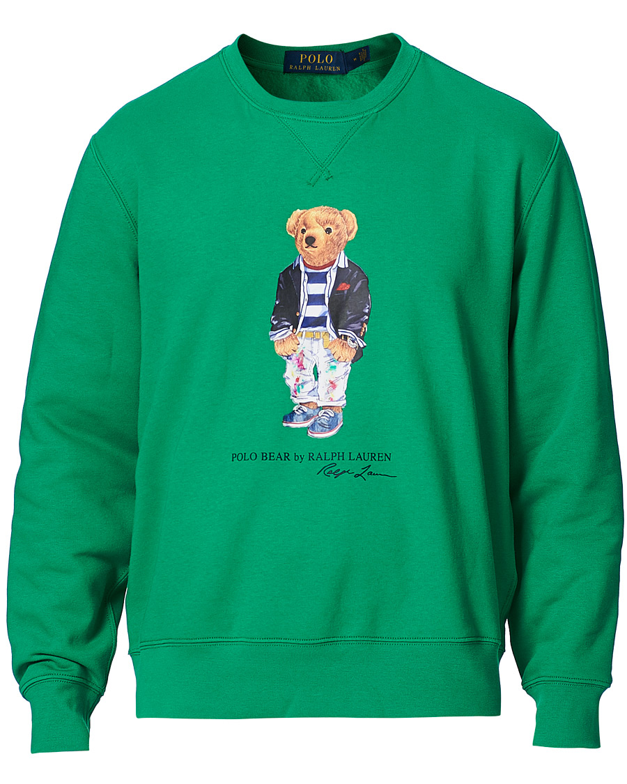 Herren | Pullover | Polo Ralph Lauren | Printed Ivy Bear Fleece Sweatshirt Cruise Green