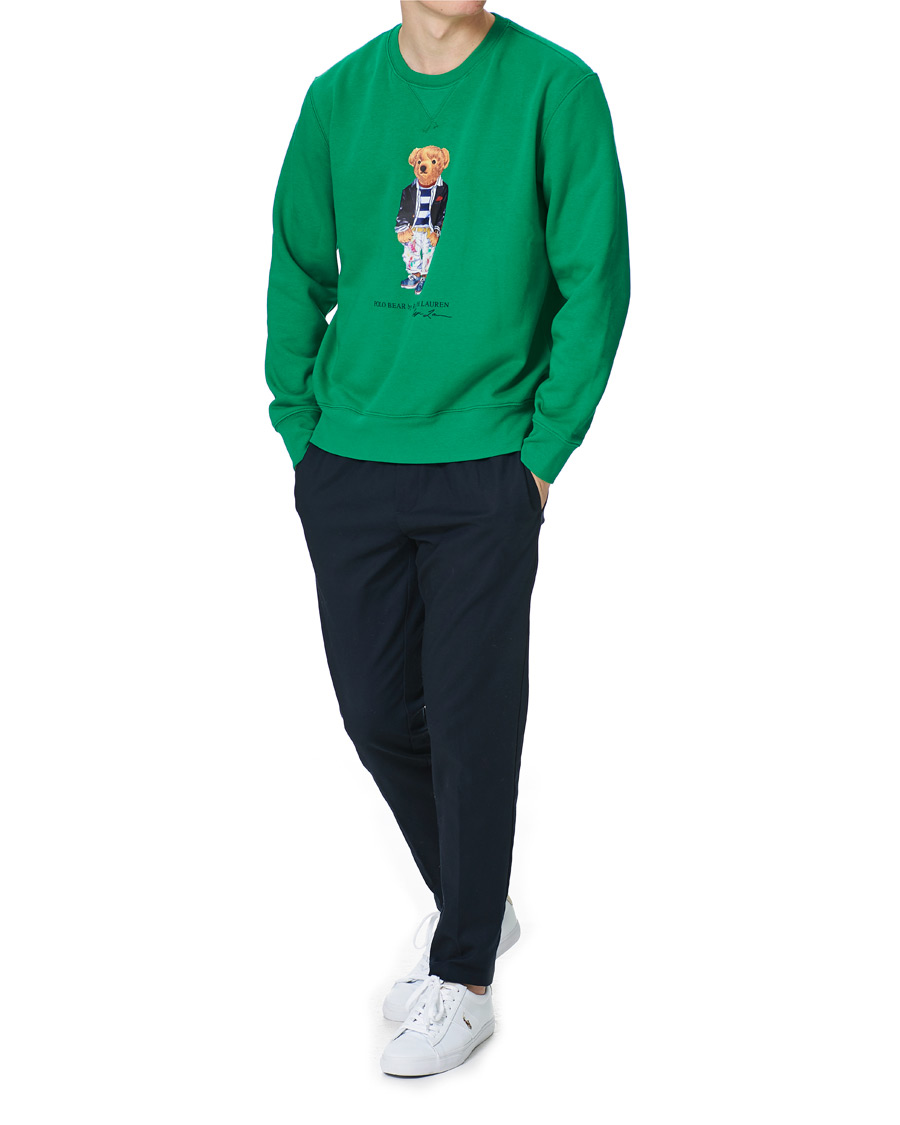 Herren | Pullover | Polo Ralph Lauren | Printed Ivy Bear Fleece Sweatshirt Cruise Green