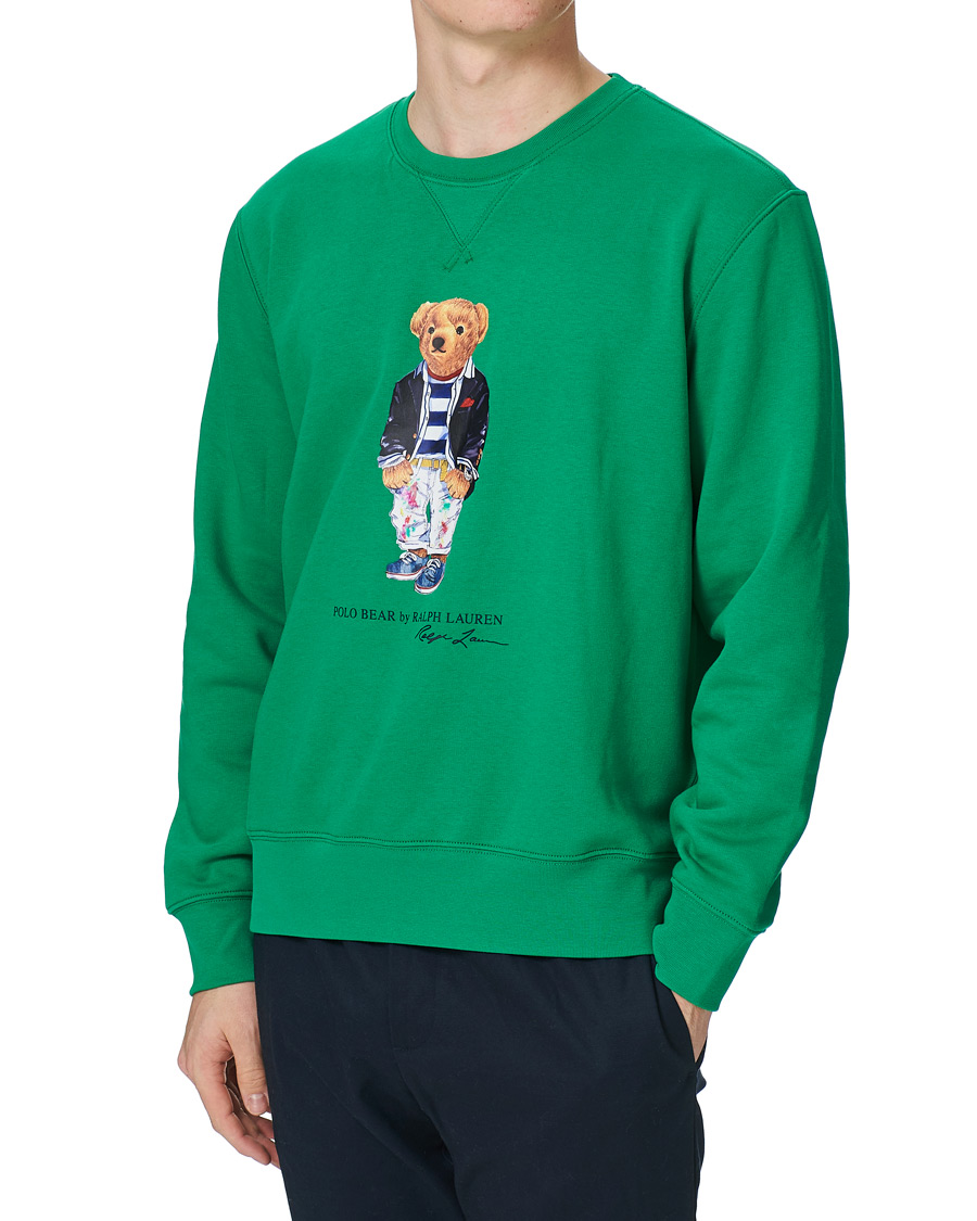 Herren | Pullover | Polo Ralph Lauren | Printed Ivy Bear Fleece Sweatshirt Cruise Green