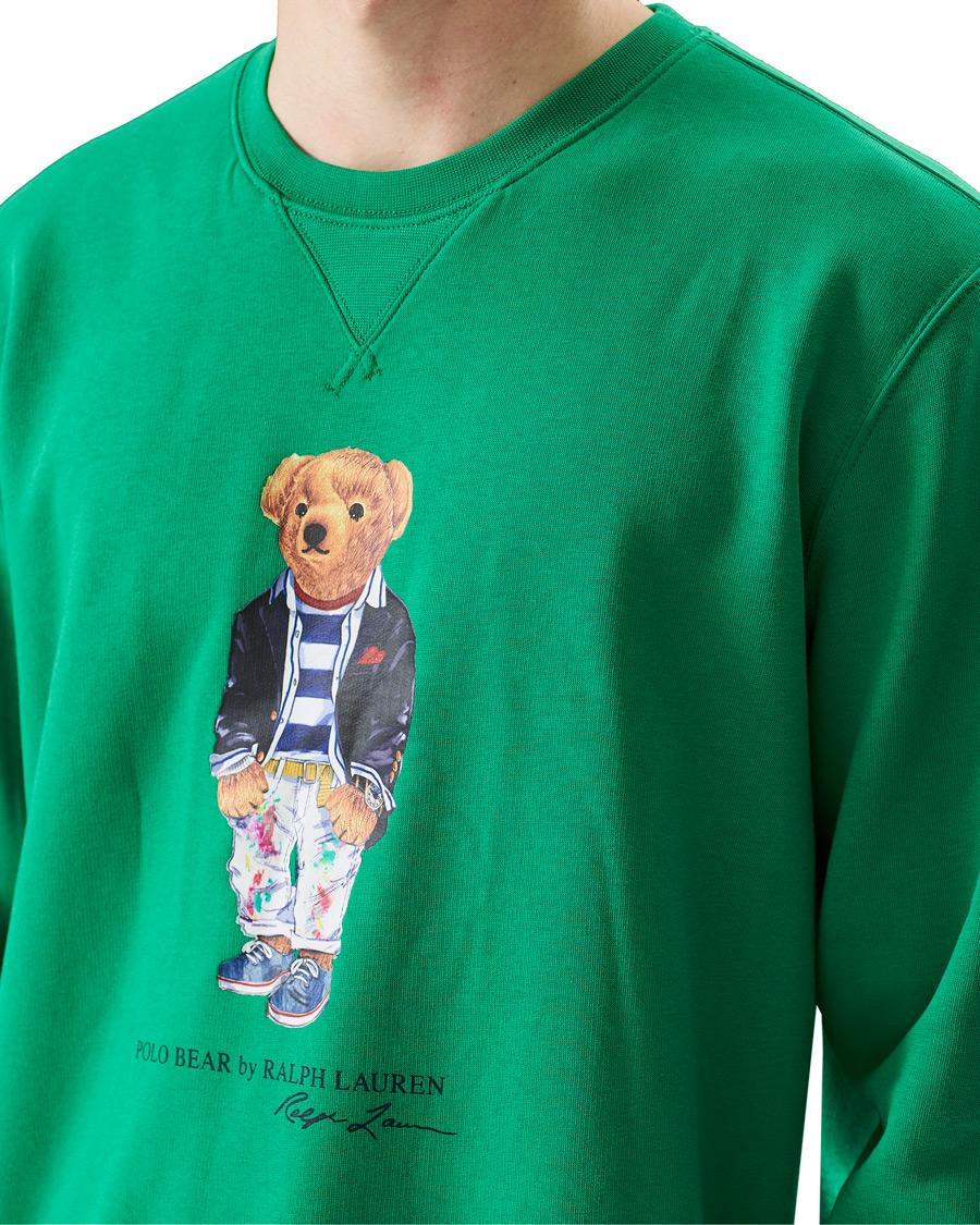 Herren | Pullover | Polo Ralph Lauren | Printed Ivy Bear Fleece Sweatshirt Cruise Green