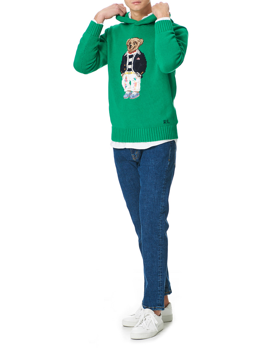 Herren | Pullover | Polo Ralph Lauren | Knitted Ivy Bear Hoodie Cruise Green