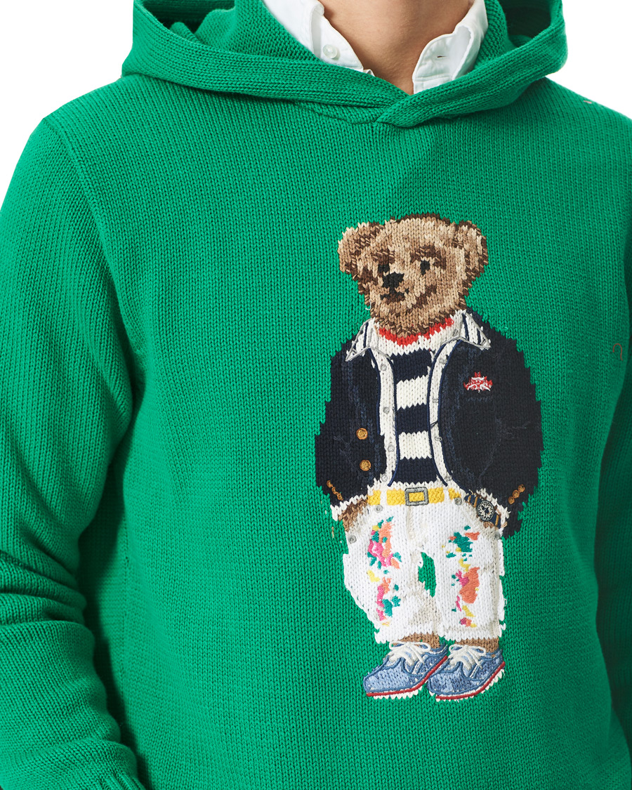 Herren | Pullover | Polo Ralph Lauren | Knitted Ivy Bear Hoodie Cruise Green
