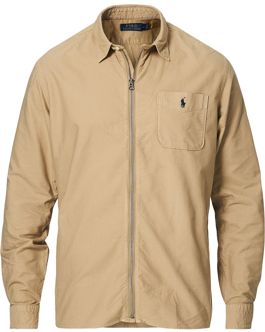 Herren | Hemden | Polo Ralph Lauren | Garment Dyed Oxford Full-Zip Overshirt Surrey Tan