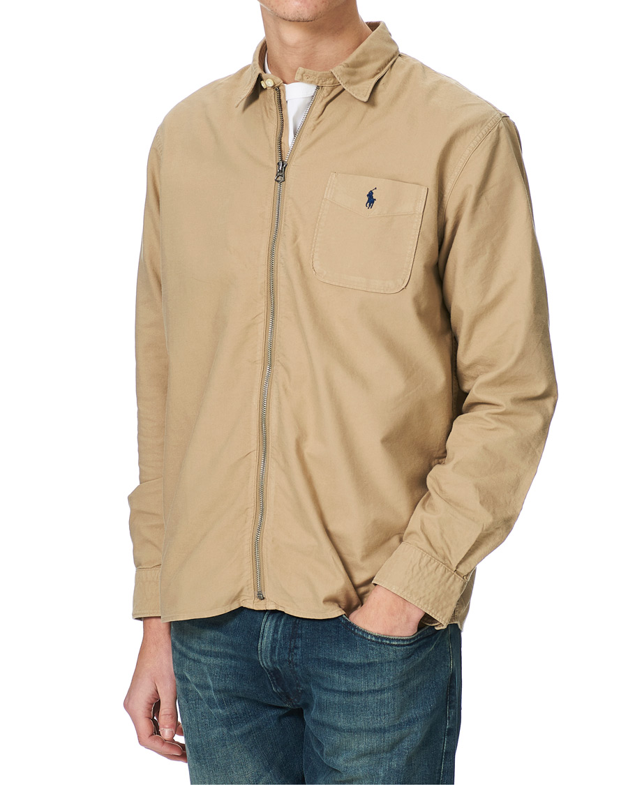 Herren | Hemden | Polo Ralph Lauren | Garment Dyed Oxford Full-Zip Overshirt Surrey Tan