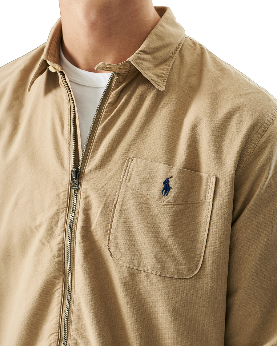 Herren | Hemden | Polo Ralph Lauren | Garment Dyed Oxford Full-Zip Overshirt Surrey Tan