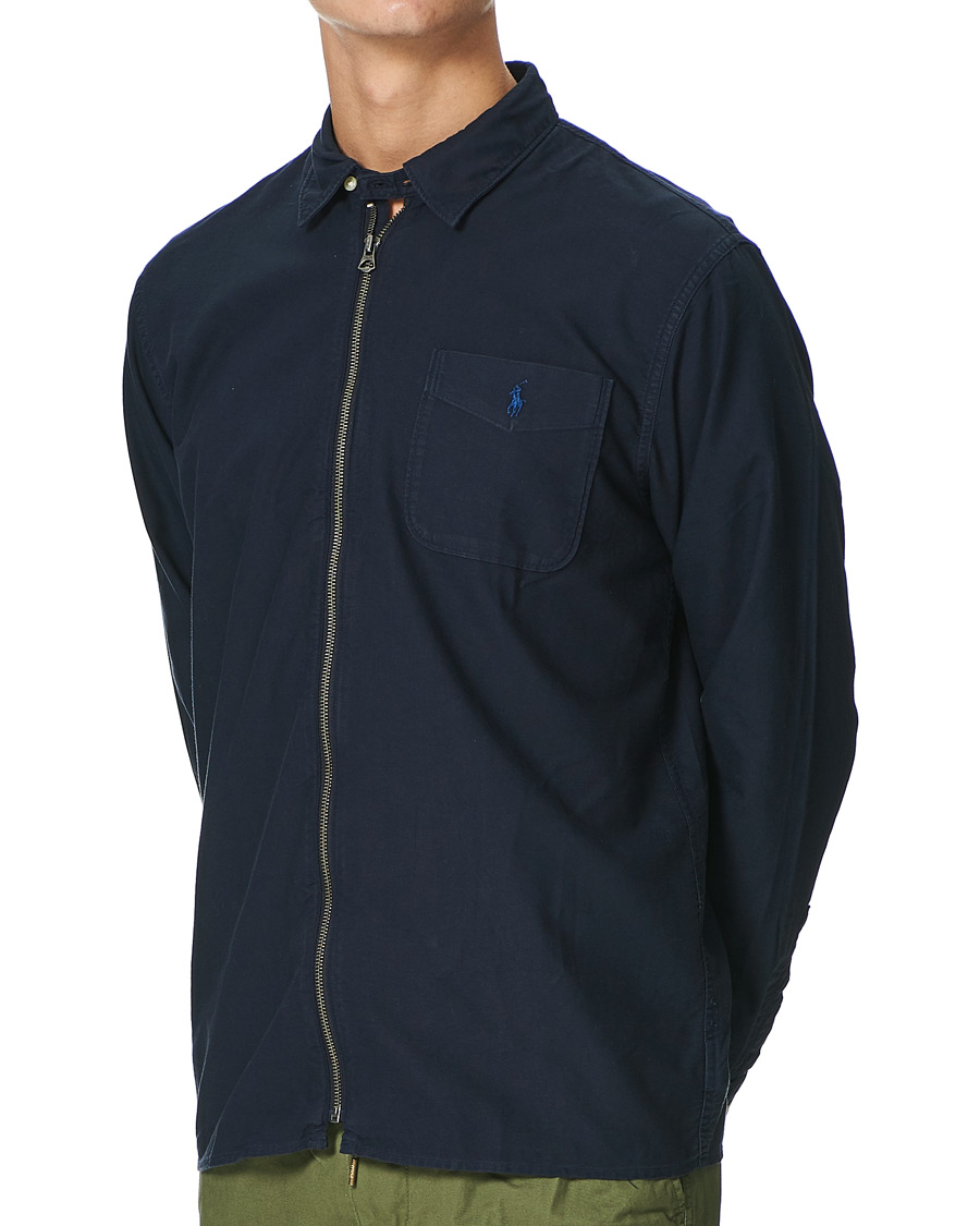 Herren | Hemden | Polo Ralph Lauren | Garment Dyed Oxford Full-Zip Overshirt RL Navy
