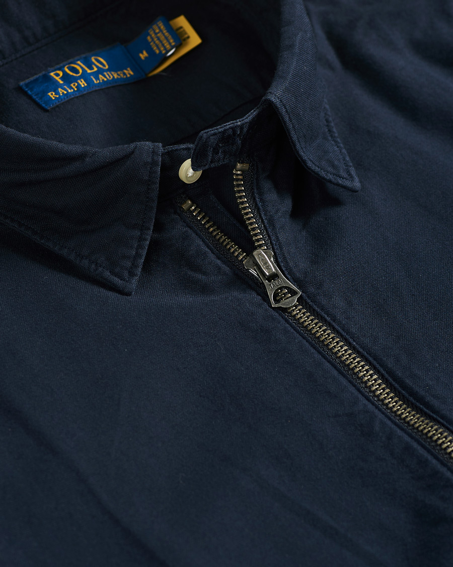 Herren | Hemden | Polo Ralph Lauren | Garment Dyed Oxford Full-Zip Overshirt RL Navy