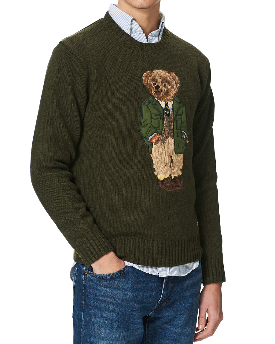Herren | Pullover | Polo Ralph Lauren | Wool Knitted Bear Sweater Olive