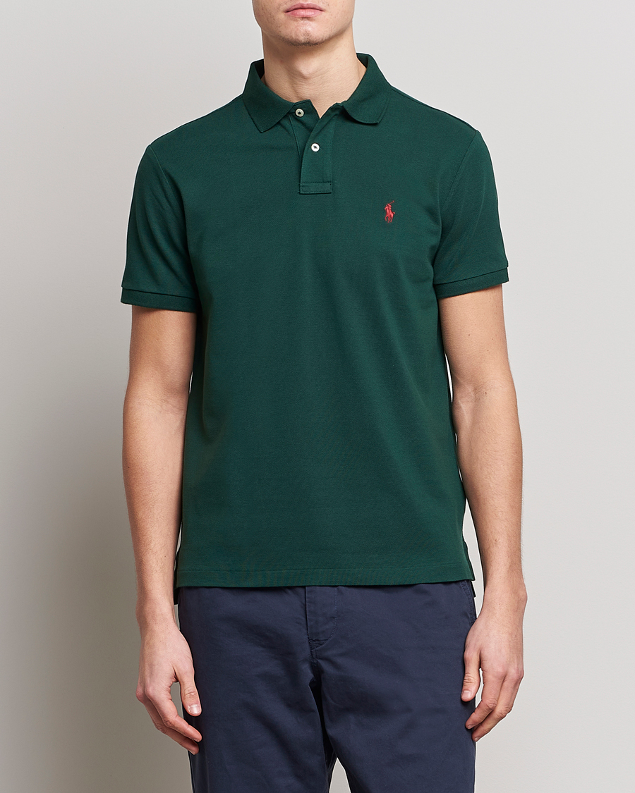 Herren | Poloshirts | Polo Ralph Lauren | Custom Slim Fit Polo College Green