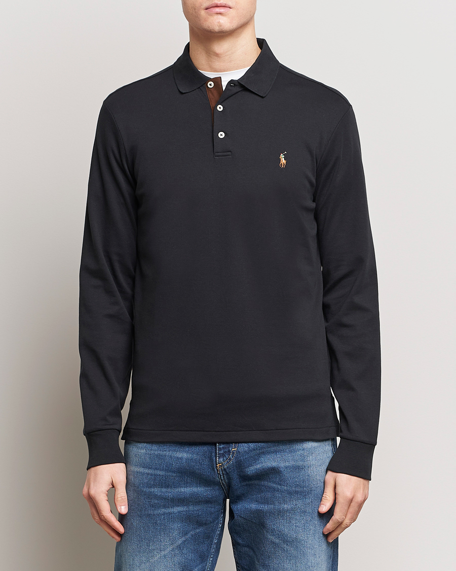 Herren | Kleidung | Polo Ralph Lauren | Luxury Pima Cotton Long Sleeve Polo Black