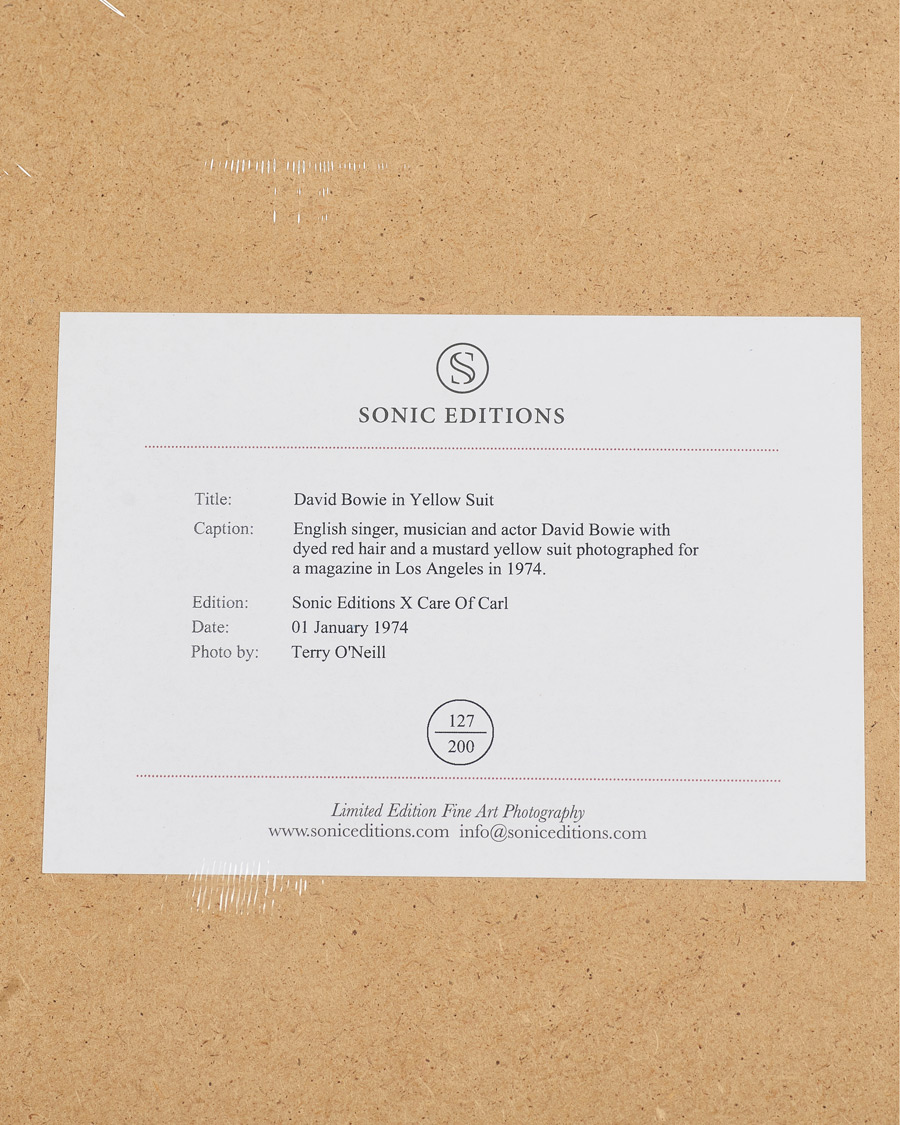 Herren | | Sonic Editions | Framed David Bowie In Yellow Suit