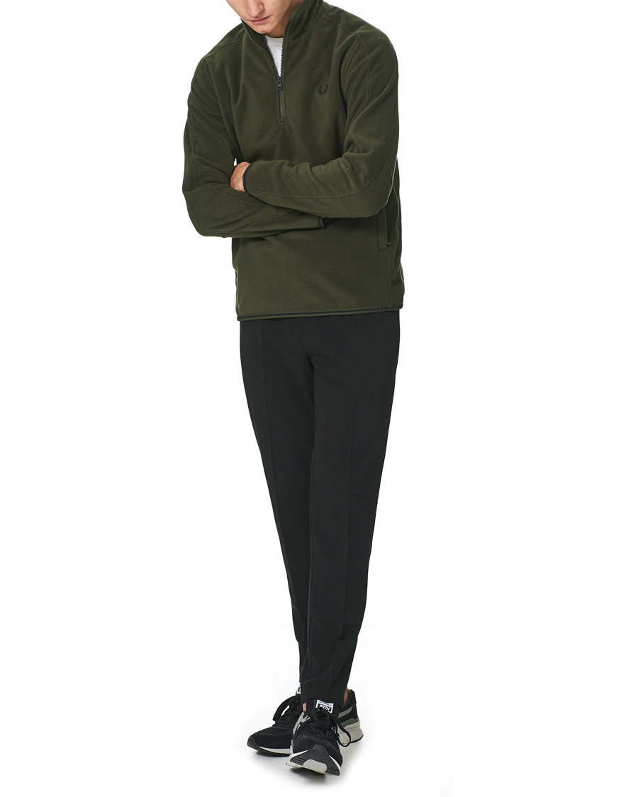 Herren | Pullover | Fred Perry | Polar Fleece Half Zip Track Jacket Green