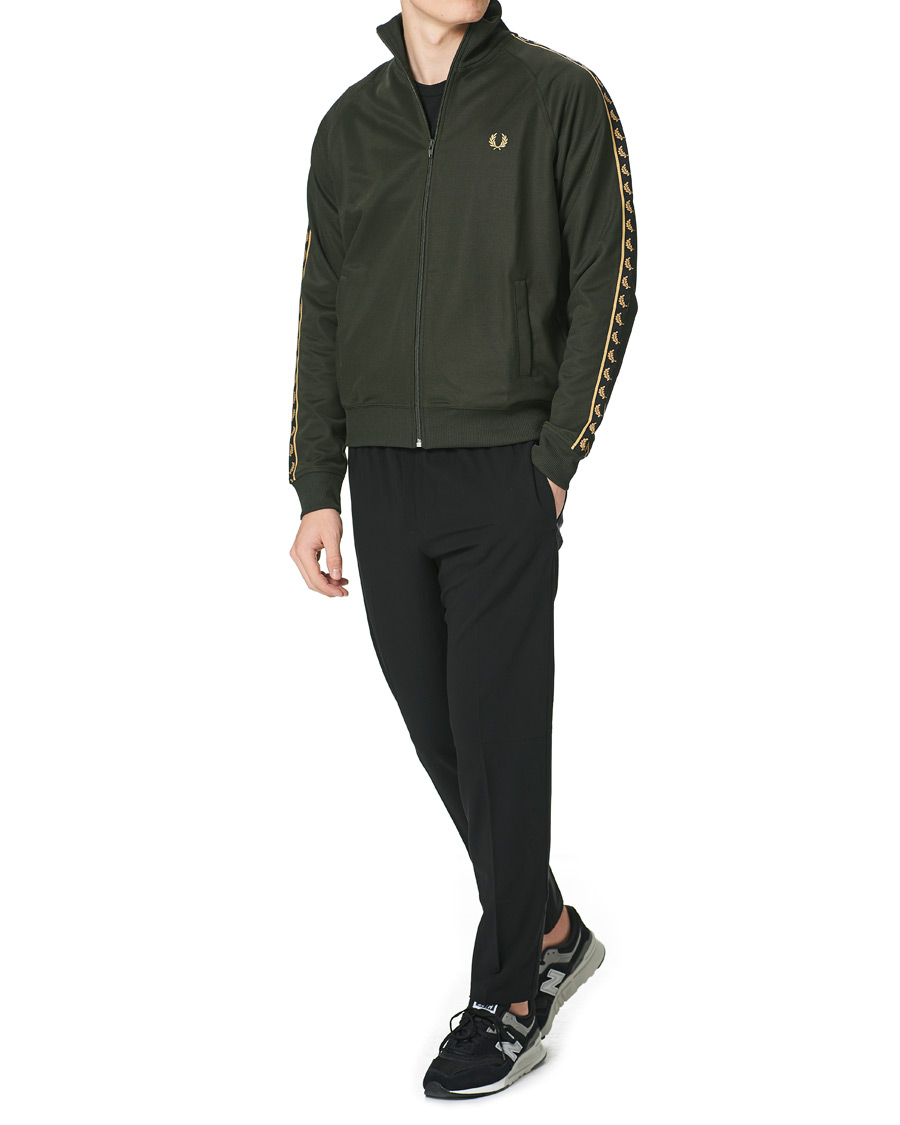 Herren | Pullover | Fred Perry | Gold Taped Track Jacket Green