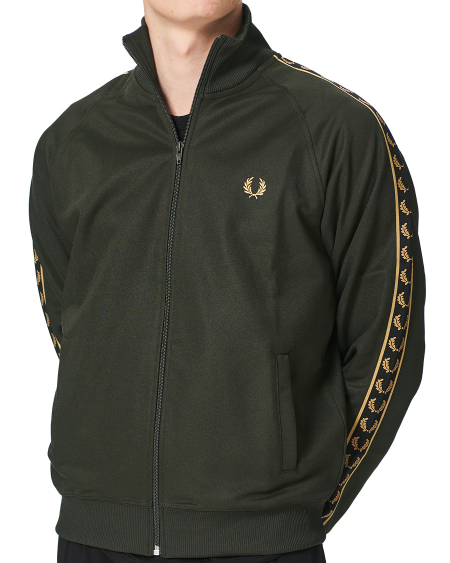 Herren | Pullover | Fred Perry | Gold Taped Track Jacket Green