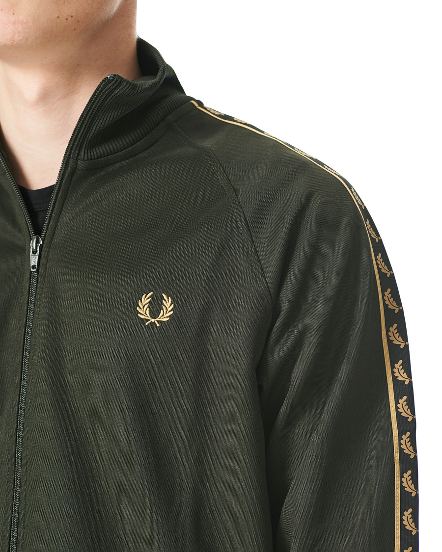Herren | Pullover | Fred Perry | Gold Taped Track Jacket Green