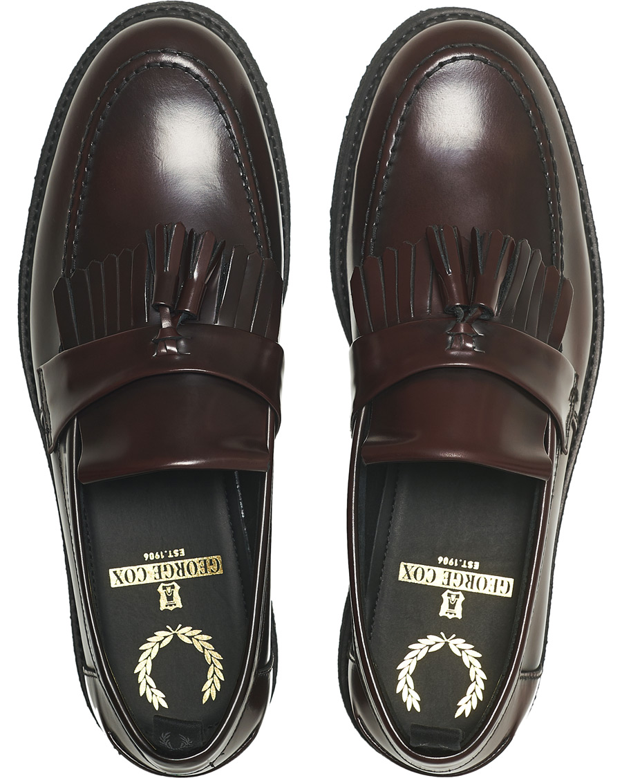 Herren | Fred Perry George Cox Tassel Loafers Oxblood | Fred Perry | George Cox Tassel Loafers Oxblood