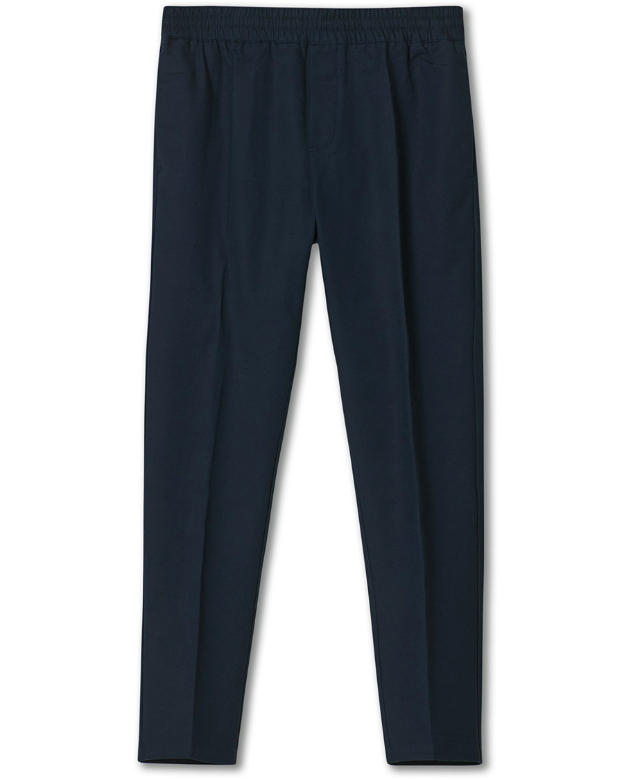 Herren | Hosen | Samsøe Samsøe | Samsøe & Samsøe Smithy Organic Cotton Drawstring Trousers Sky Captain
