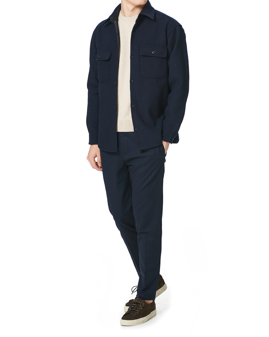 Herren | Hosen | Samsøe Samsøe | Samsøe & Samsøe Smithy Organic Cotton Drawstring Trousers Sky Captain