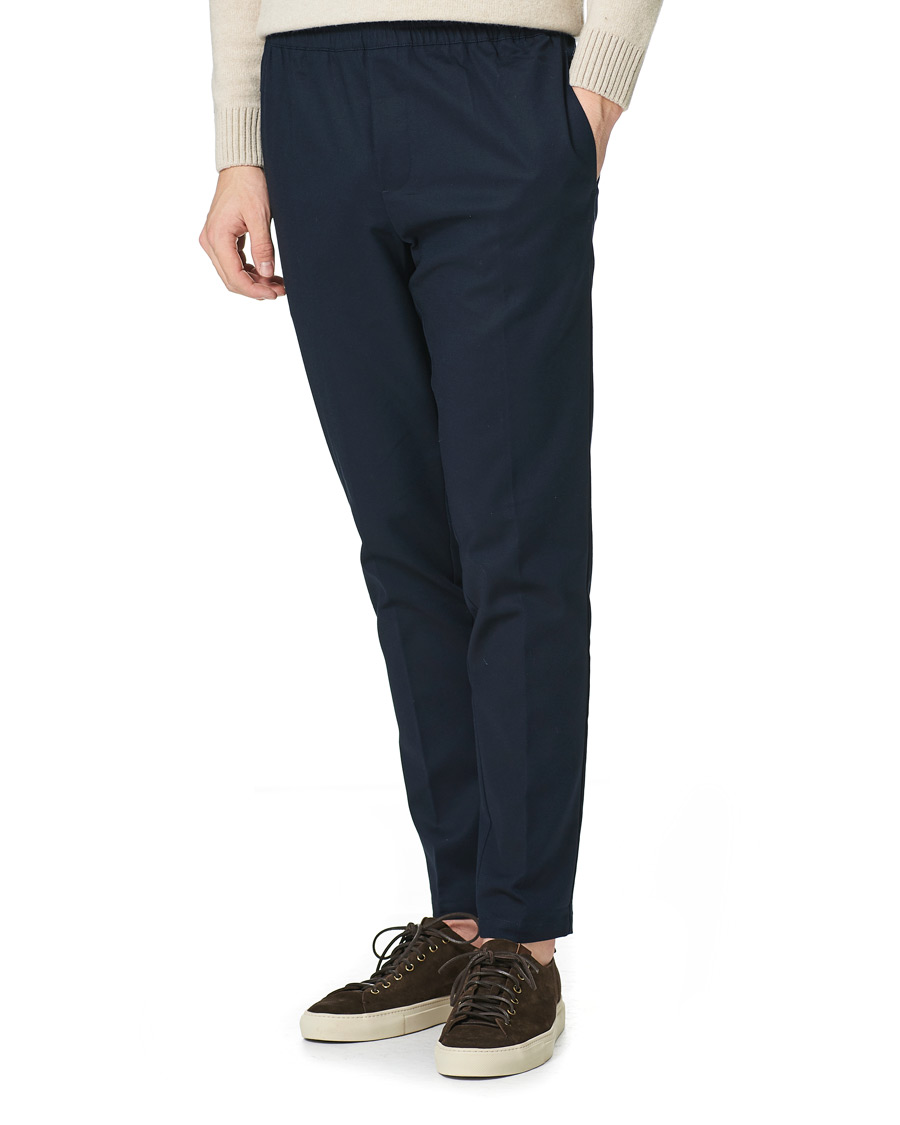 Herren | Hosen | Samsøe Samsøe | Samsøe & Samsøe Smithy Organic Cotton Drawstring Trousers Sky Captain