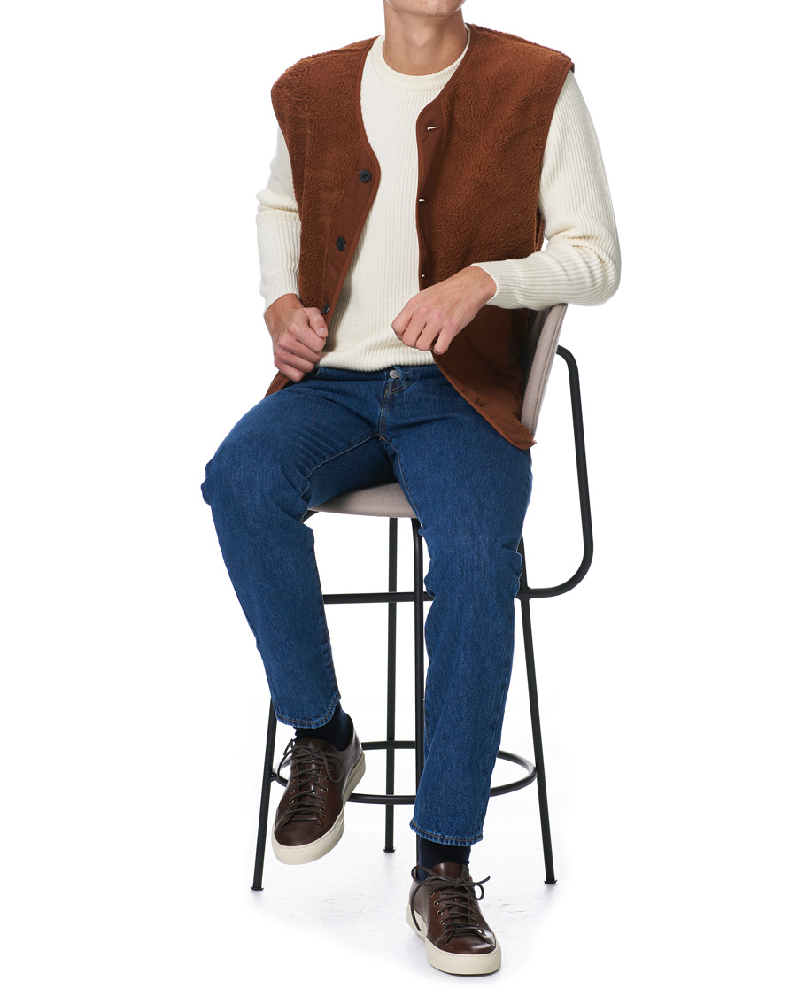Herren | Pullover | Samsøe Samsøe | Samsøe & Samsøe Frederik Recycled Fleece Vest Caramel Cafe