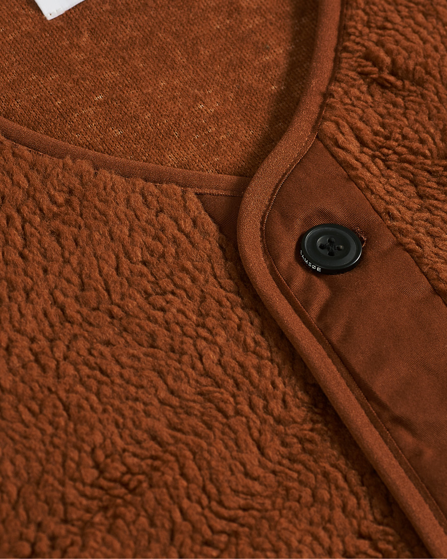 Herren | Pullover | Samsøe Samsøe | Samsøe & Samsøe Frederik Recycled Fleece Vest Caramel Cafe