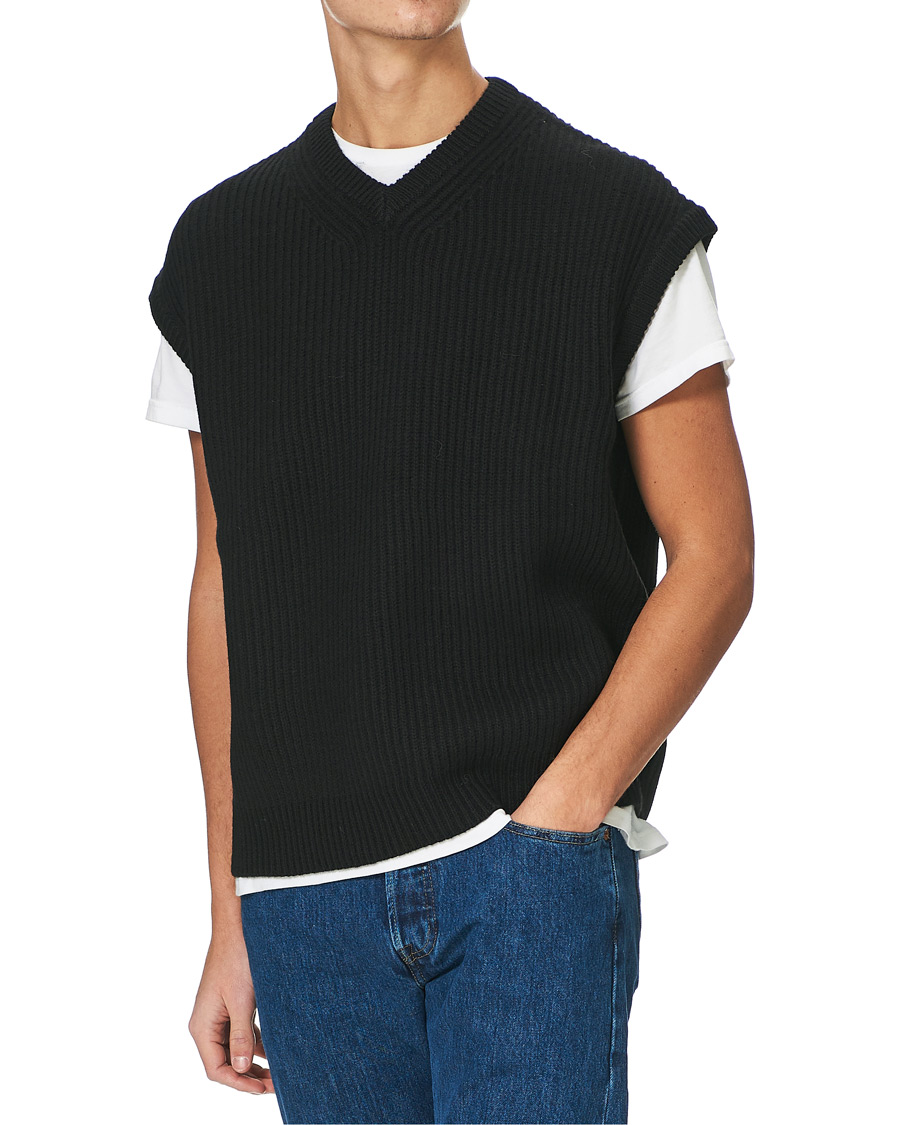 Herren | Pullover | Samsøe Samsøe | Samsøe & Samsøe Anders Knitted Wool Vest Black