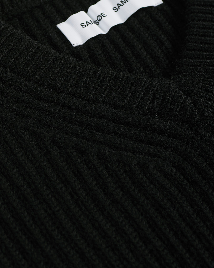 Herren | Pullover | Samsøe Samsøe | Samsøe & Samsøe Anders Knitted Wool Vest Black
