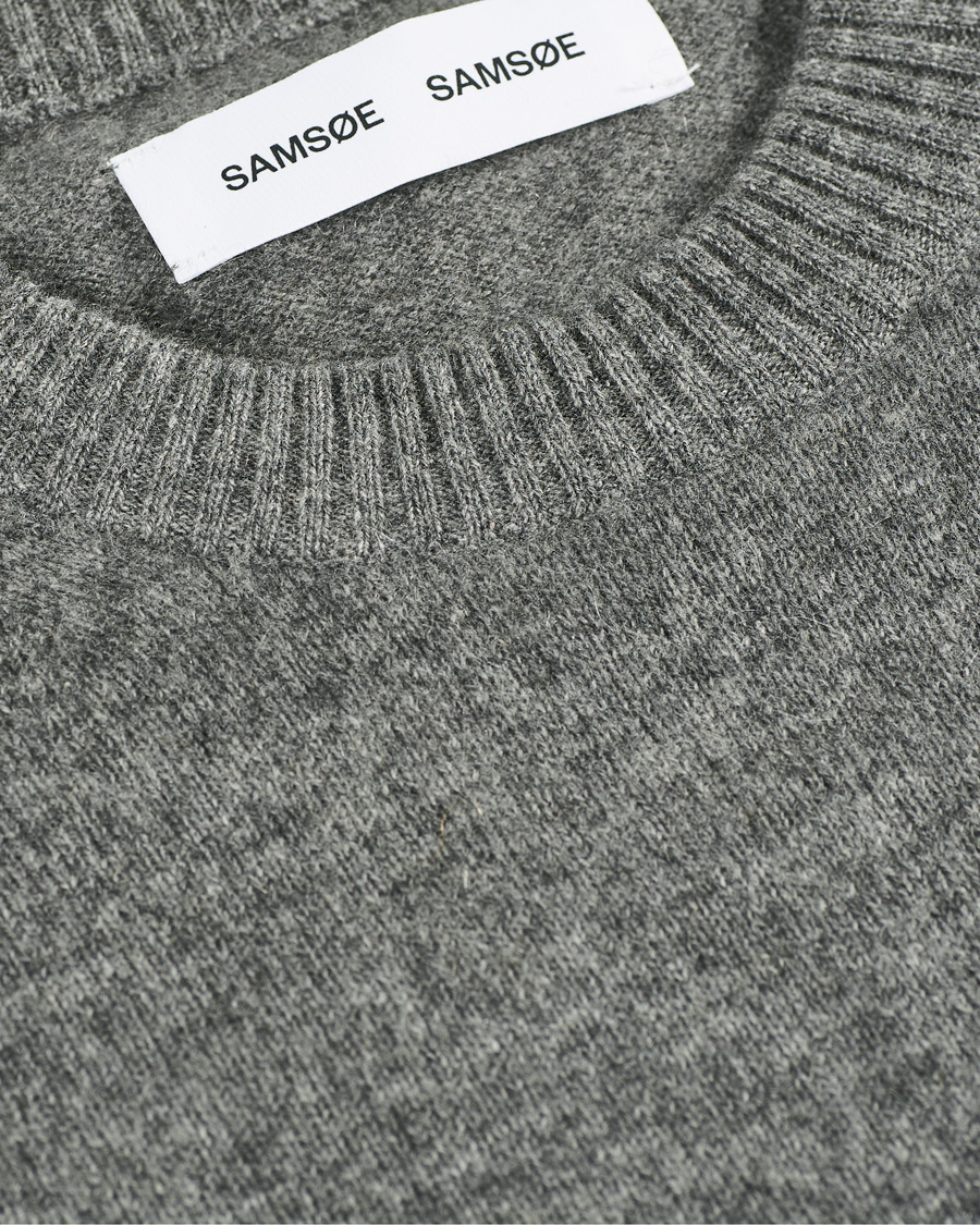 Herren | Pullover | Samsøe Samsøe | Samsøe & Samsøe Nobis Cashmere Crew Neck Grey Mel