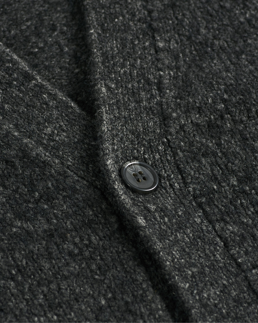 Herren | Pullover | Samsøe Samsøe | Samsøe & Samsøe Alter Merino Wool Cardigan Dark Grey Mel